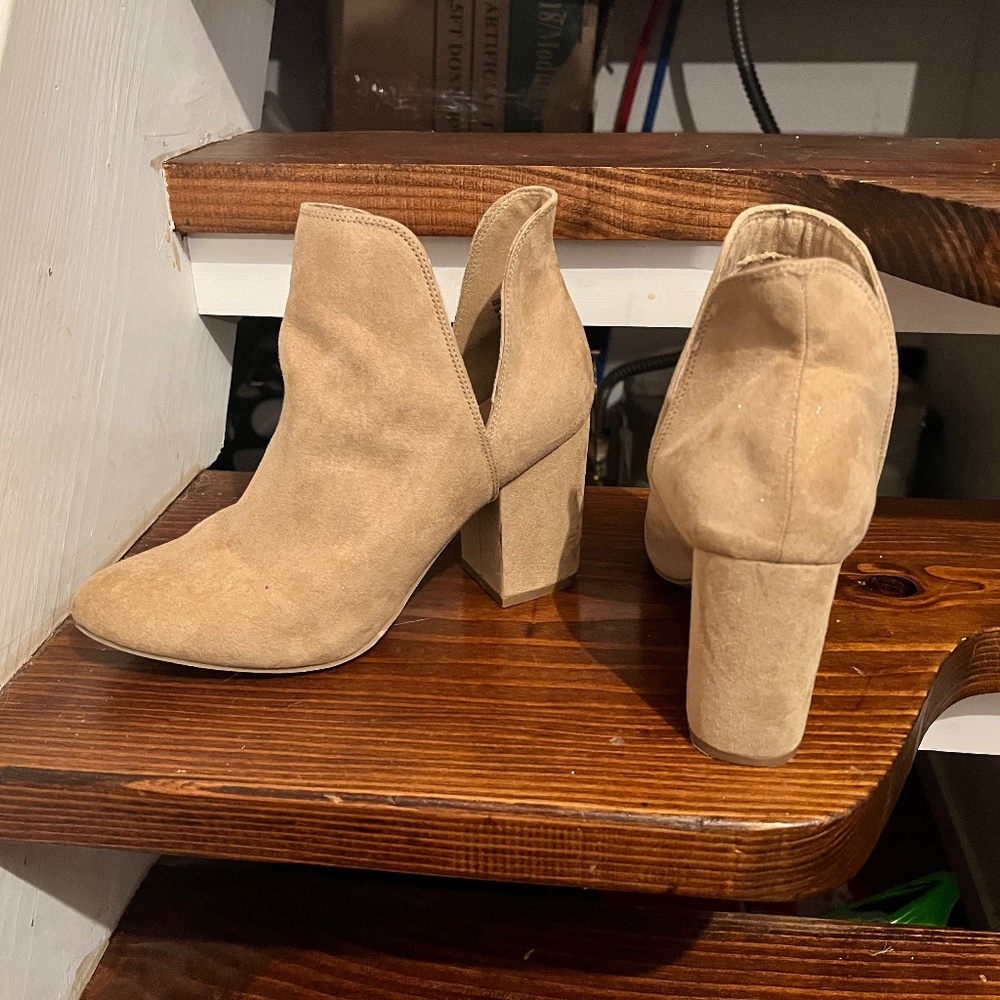 Tan booties